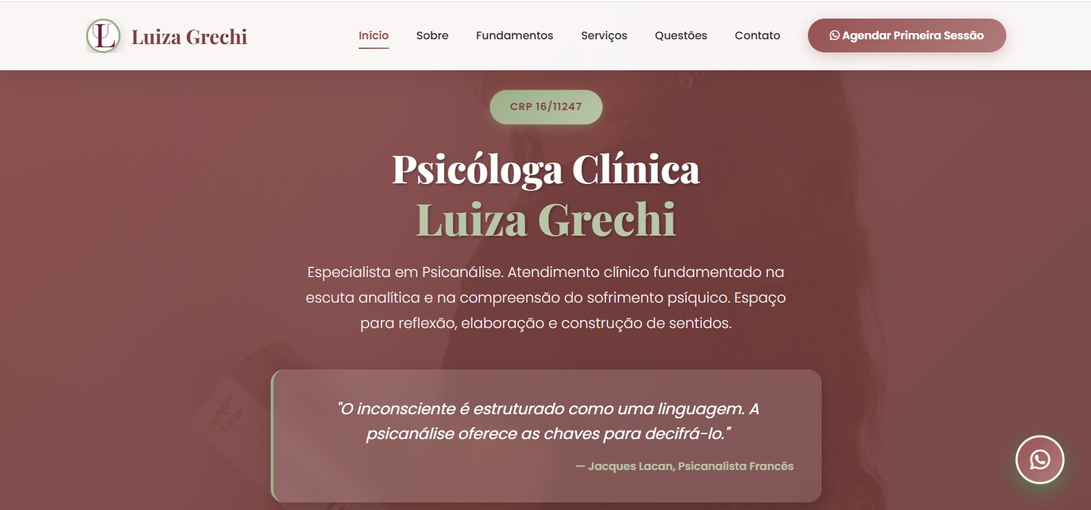 Psicóloga Luiza Grechi
